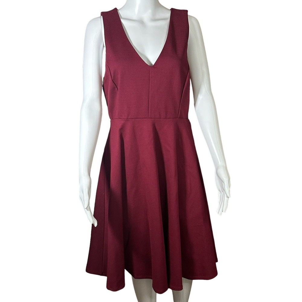 NWT Lulus Burgendy Red wine Midi dress size Large